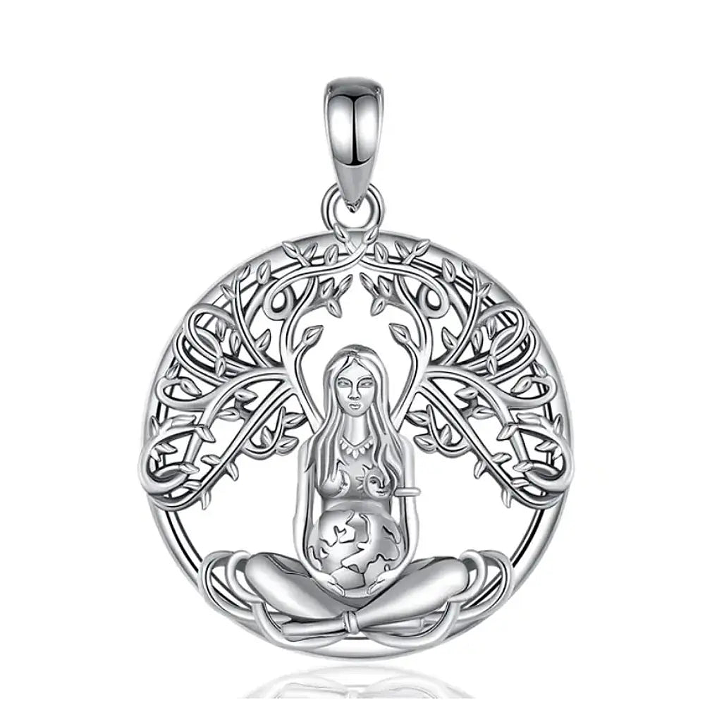Colgante de la madre naturaleza en plata fina 925 1