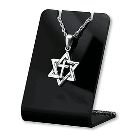 Colgante estrella de david en plata fina 925