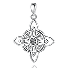 Colgante nudo de bruja con circón en plata fina 925 1