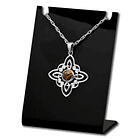 Colgante nudo de bruja con piedra ojo de tigre en plata fina 1