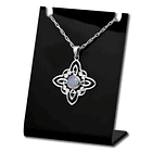 Colgante nudo de bruja con piedra luna en plata fina 1