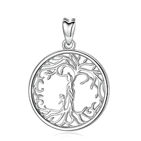 Colgante madre con hija en árbol de la vida en plata fina 925