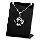 Colgante nudo de bruja con piedra amatista en plata fina 1