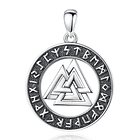 Colgante runa vikinga odin en plata fina 925 1