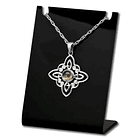 Colgante nudo de bruja con piedra citrina en plata fina 1