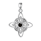 Colgante nudo de bruja con piedra ónix en plata fina 925 1