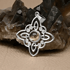 Colgante nudo de bruja con piedra citrina en plata fina 2