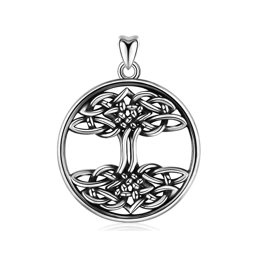 Colgante árbol de la vida trenzado en plata fina 925 1
