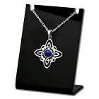 colgante nudo de bruja con piedra lapislazuli en plata fina 1