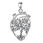 Colgante de corazón árbol de la vida en plata fina 925 1