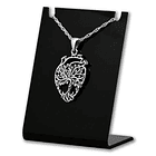 Colgante de corazón árbol de la vida en plata fina 925 2