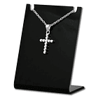 Colgante Cruz de Puntos en Plata Fina, incluye cadena 1