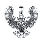 Colgante de búho en plata fina 925 1