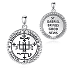 Colgante escudo de san Gabriel en plata fina 925 1