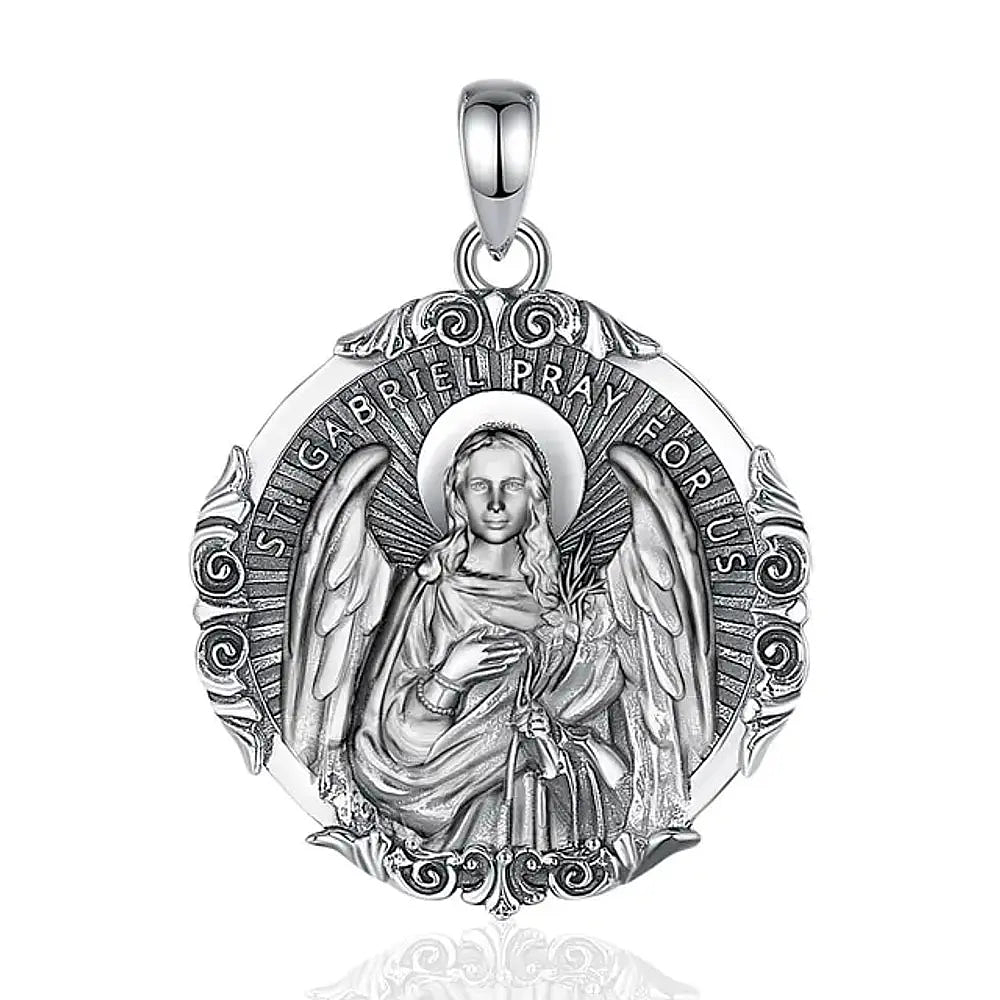 Colgante San Gabriel de arcángel en plata fina 925 1