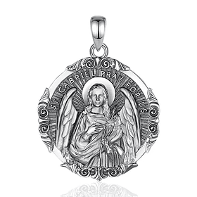 Colgante San Gabriel de arcángel en plata fina 925