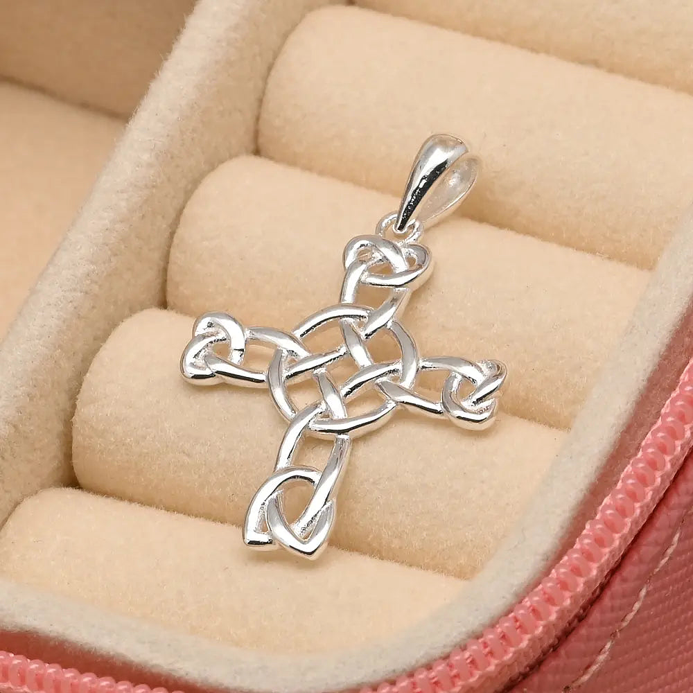 Cruz Celta Plata, Símbolo de Protección y Eterna Unión, Colgante Único 2