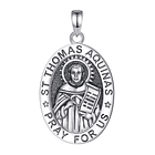 Colgante Santo tomas de aquino en plata fina 950 1