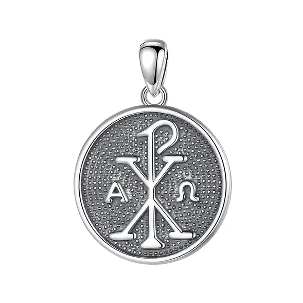 Colgante monograma de cristo (Chi Rho) en plata fina 925 1