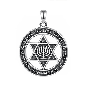 Colgante estrella de david, colgante judio en plata fina 925