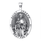 Colgante medalla de San José en plata fina 925 1