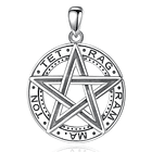 Colgante tetragrammaton con estrella en plata fina 925 1