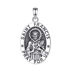 Colgante san francisco de asís en plata fina 925 1