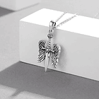 Colgante espada de san miguel de arcángel en plata 2