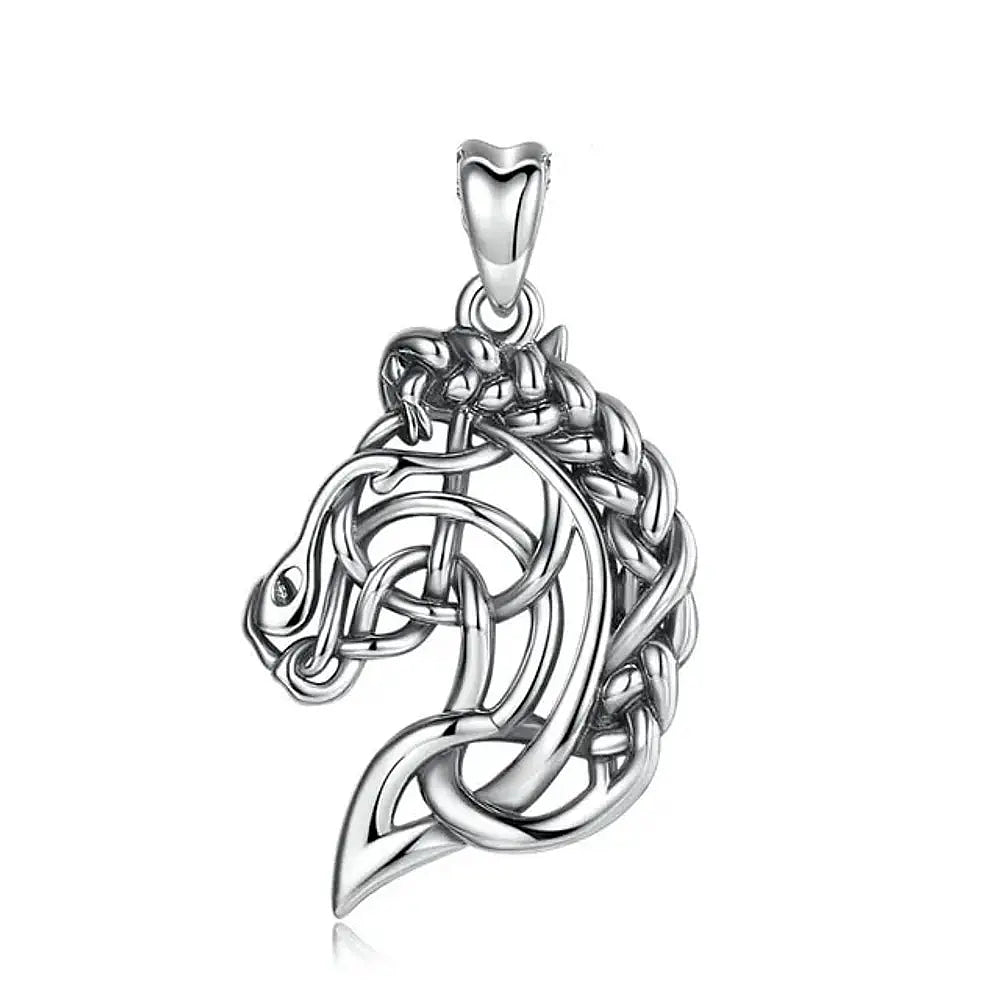 Colgante cabeza de caballo en plata fina 950 1