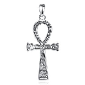 Colgante cruz egipcia ankh en plata fina 950