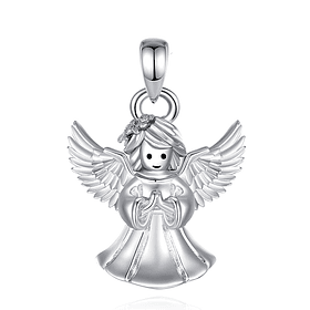 Colgante ángel, angelita de la guarda en plata fina 925