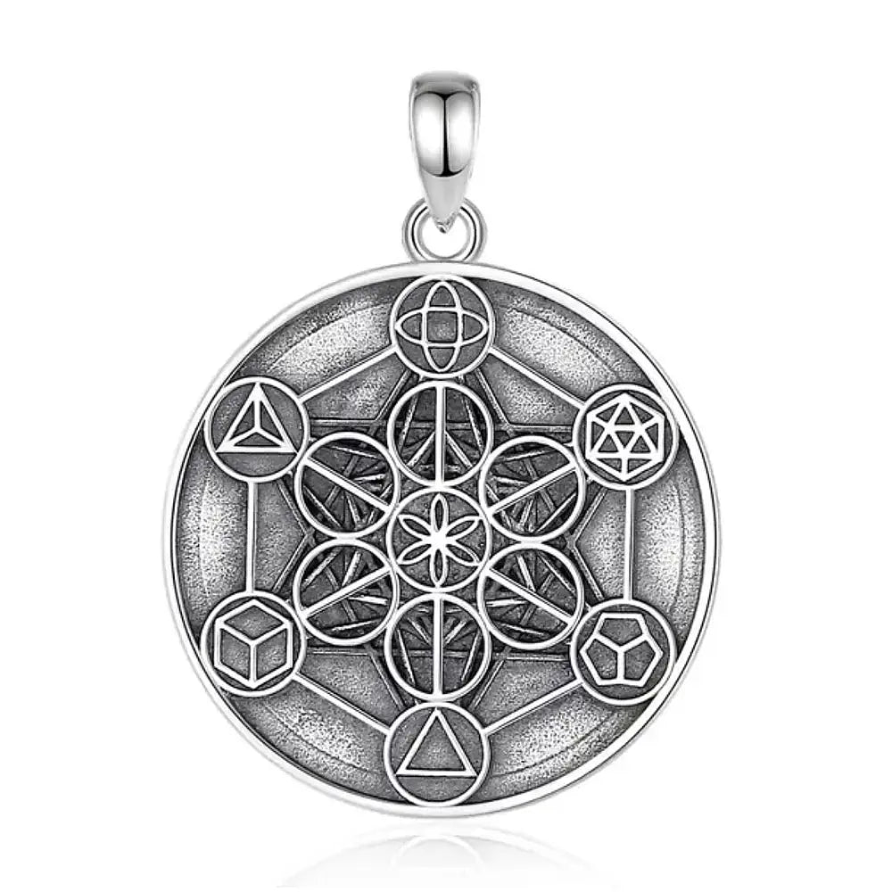 Colgante metatron simbología sagrada en plata fina 950 1