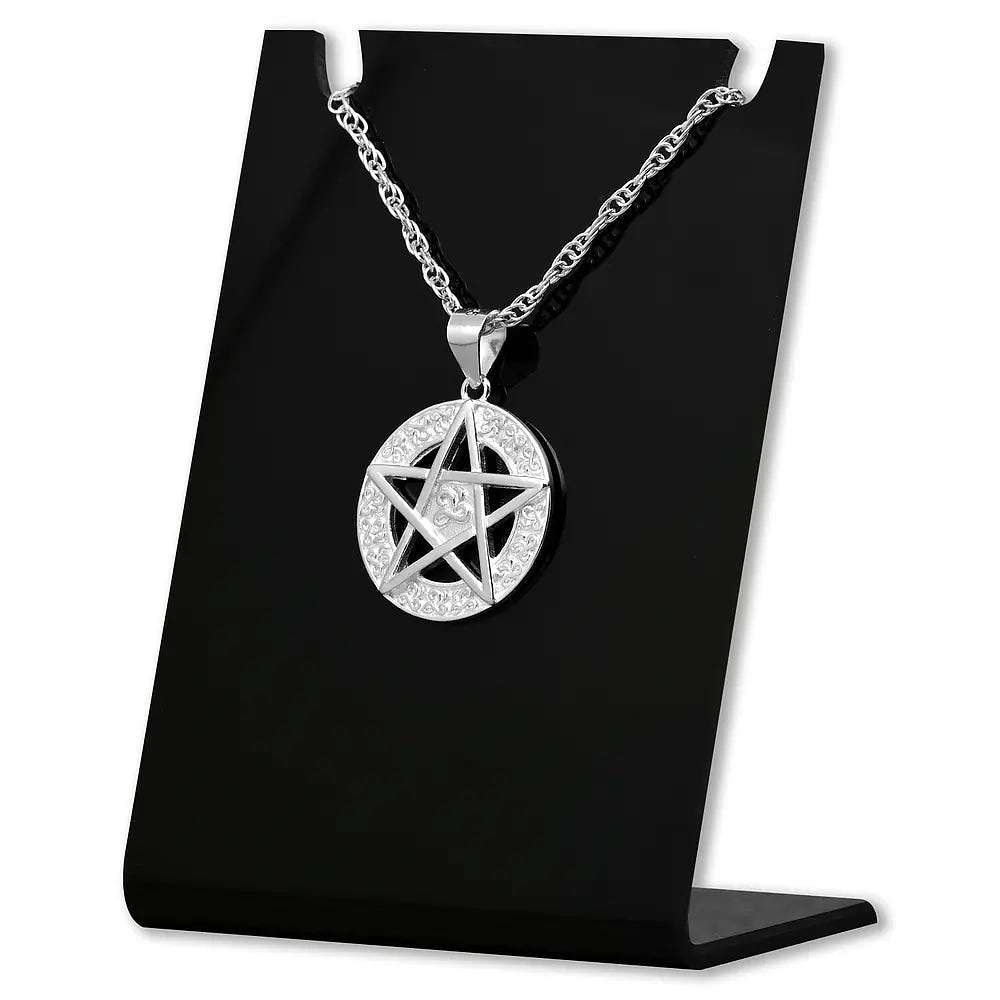 colgante estrella pentagrama en plata fina 950 1