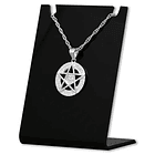 colgante estrella pentagrama en plata fina 950 1