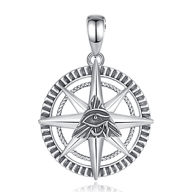 Colgante ojo de la providencia en plata fina 950, con cadena