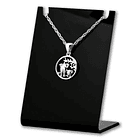 Colgante de elefante madre con hijo en plata fina 925 2