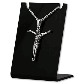 Colgante cristo Dalí full definición en plata fina 950