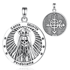 Colgante Santa muerte perdoname, en plata fina 950 1