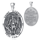 Colgante arcángel san Gabriel full definición en plata fina 1