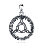 Colgante triqueta celta en plata fina 950, con cadena 1