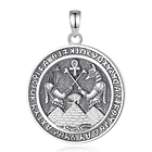 Colgante egipcio Anubis medalla en plata fina 1