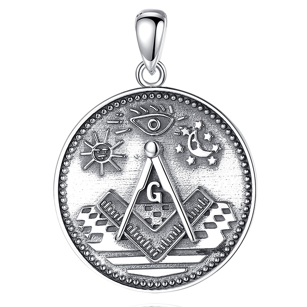 Colgante masónico todos los símbolos en plata fina 950 1