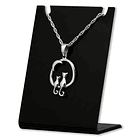 Colgante pareja de gatos enamorados en plata fina 1