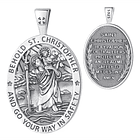 Colgante San Cristóbal En Plata Fina 950, Con Cadena 1