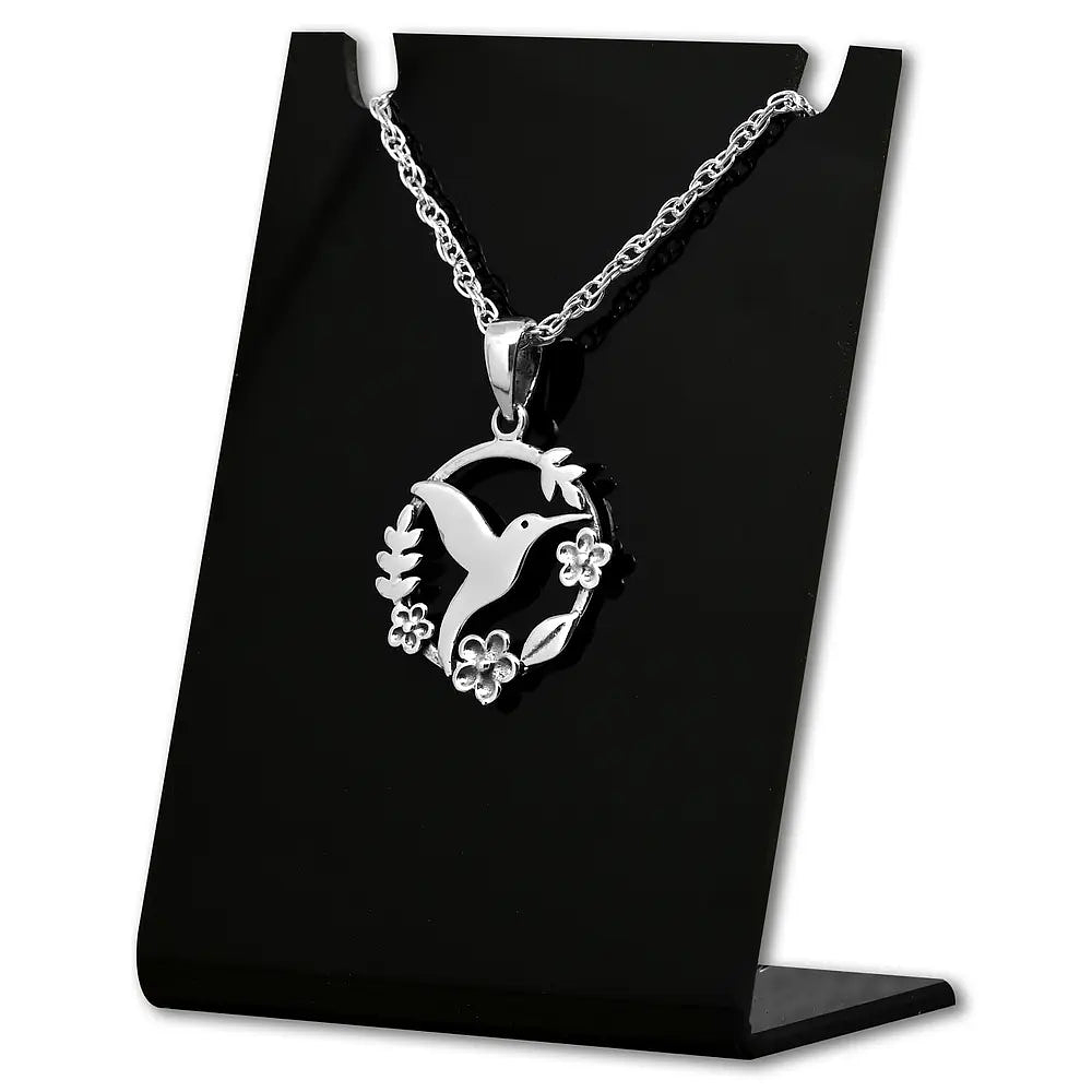 Colgante de colibri en plata fina, con cadena 1