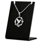 Colgante de colibri en plata fina, con cadena 1