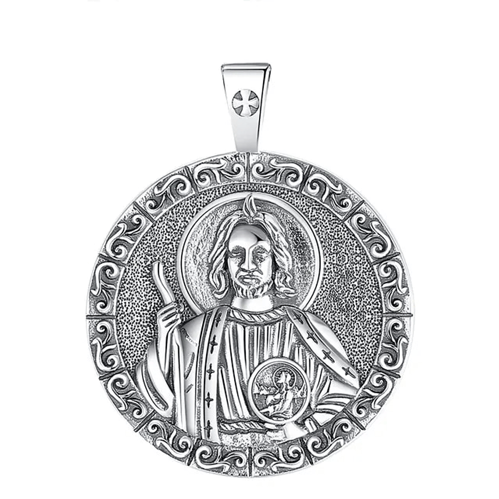 Colgante san Judas macizo en plata fina 950 1