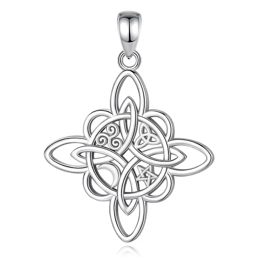 Colgante nudo de bruja mediano en plata fina 950 1