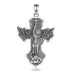 Colgante cruz San Miguel de arcangel en plata fina 950 1