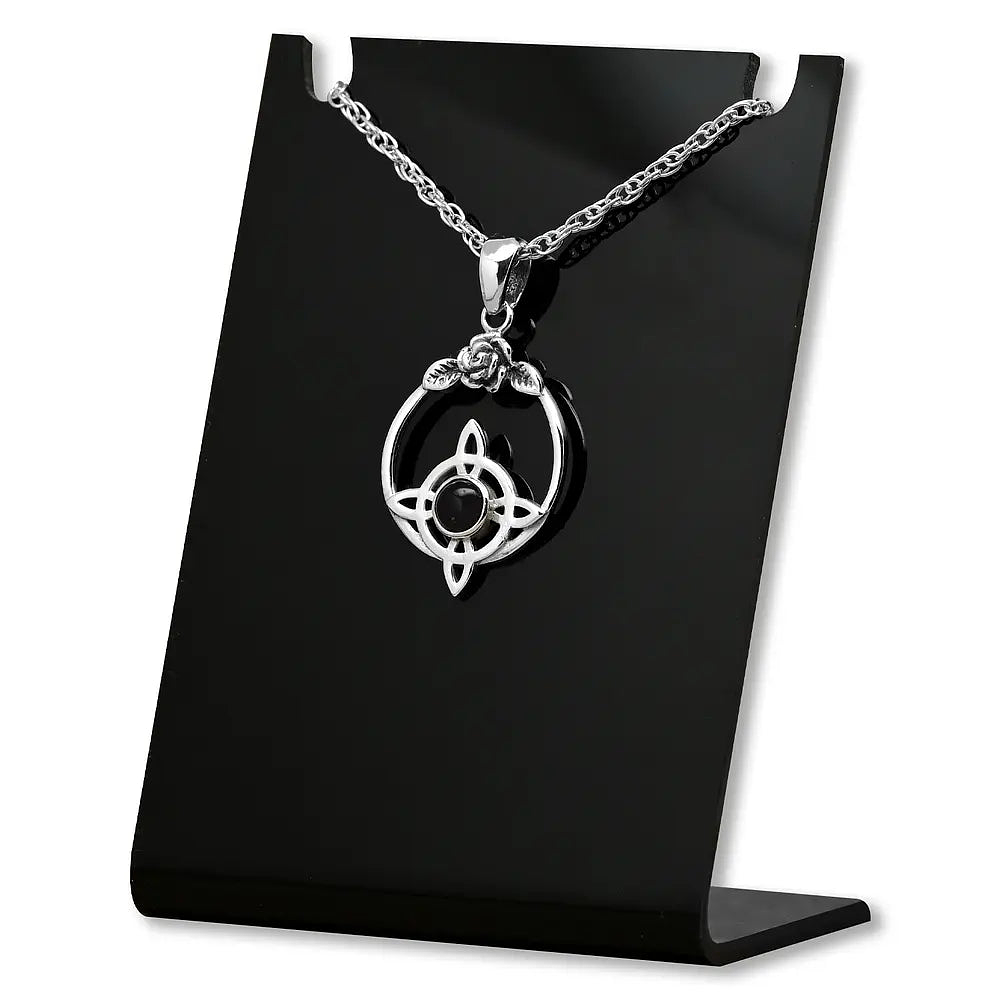 Colgante Nudo De Bruja Con onix En Plata Fina 1